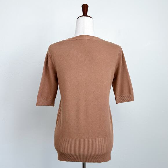 Modern Citizen Camel Knit Crewneck Sweater Top - Picture 4 of 6